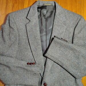Andhurst American Craftsmen Herringbone Tweed Blazer Jacket Men's Brown 40R‎